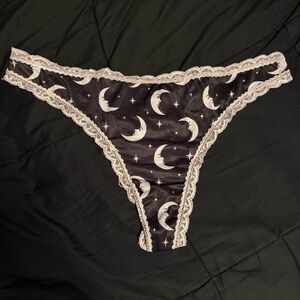 Killstar Lace Trim Moon and Star Print Panties XXL